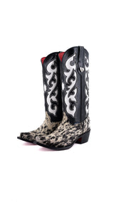 Emely Midi Cowhide Red Bottom Snip Toe Cowgirl Boot  Size 7.5 Box CW102