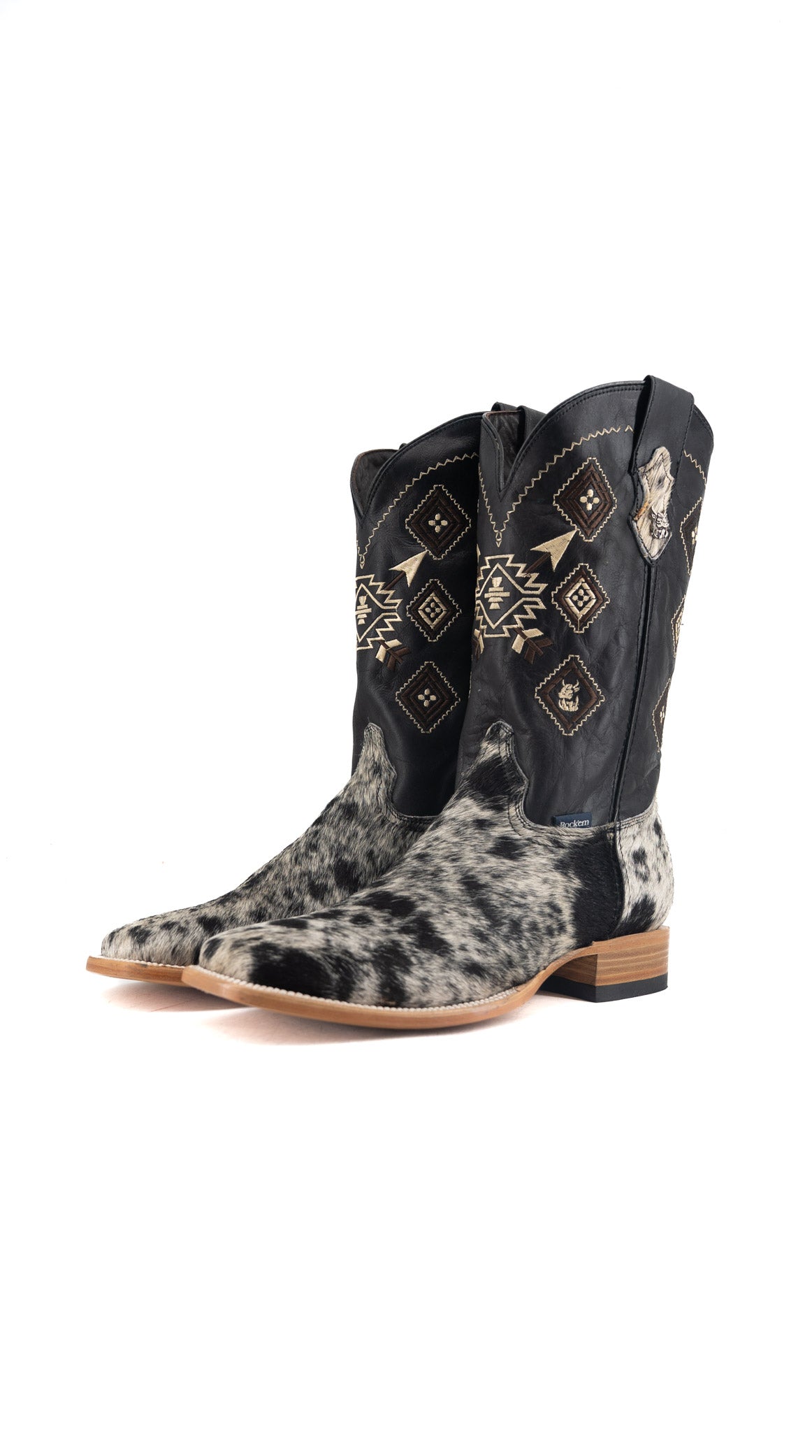 Men's Cowhide Square Toe Cowboy Boot Size 13 Box QM152 FINAL SALE