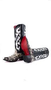 Emely Midi Cowhide Red Bottom Snip Toe Cowgirl Boot  Size 7.5 Box CW102