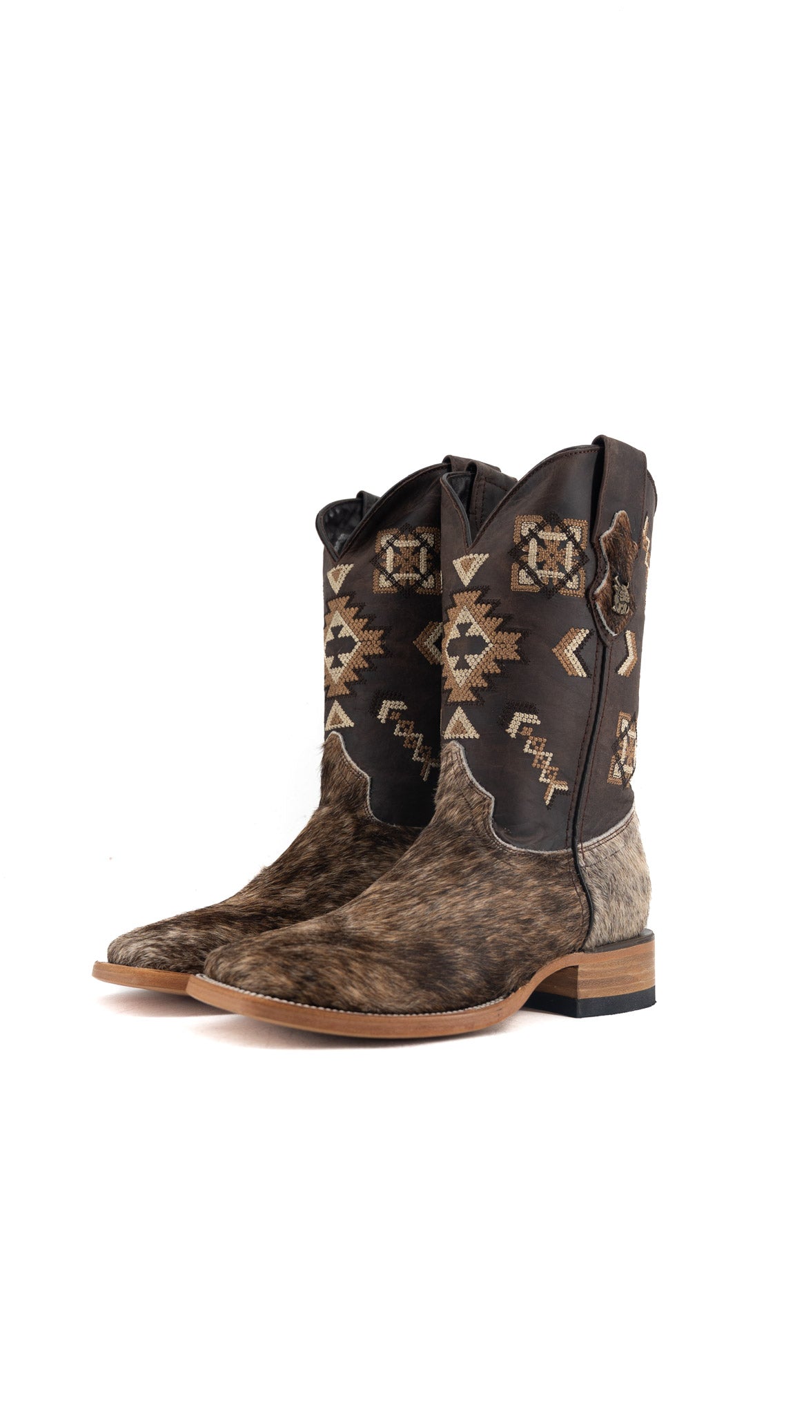 Men's Cowhide Square Toe Cowboy Boot Size 6.5 Box QM156 FINAL SALE
