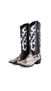 Emely Midi Cowhide Red Bottom Snip Toe Cowgirl Boot  Size 8.5 Box CW105