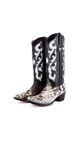 Emely Midi Cowhide Red Bottom Snip Toe Cowgirl Boot  Size 8.5 Box CW105