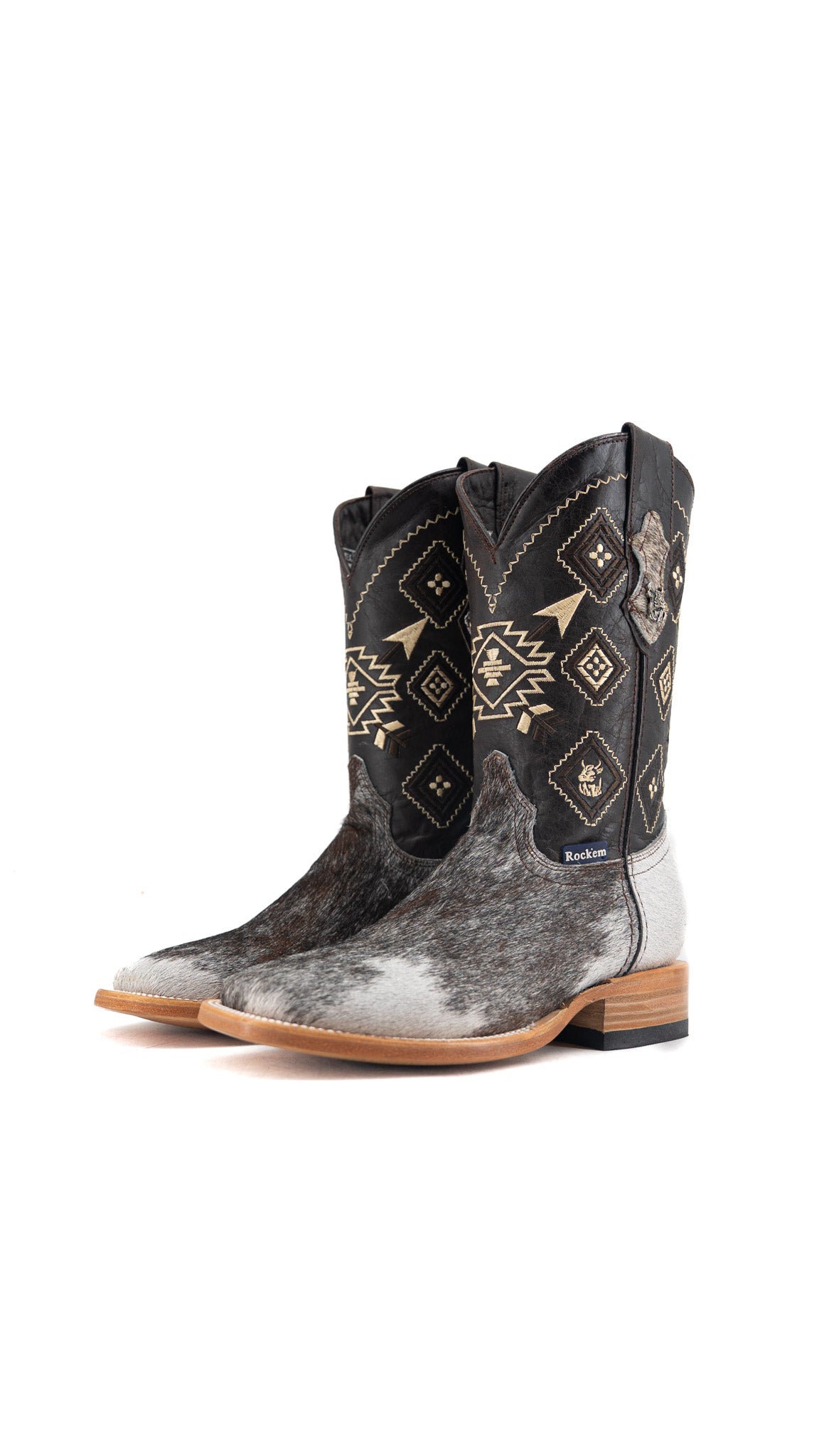 Men's Cowhide Square Toe Cowboy Boot Size 6.5 Box QM157 FINAL SALE