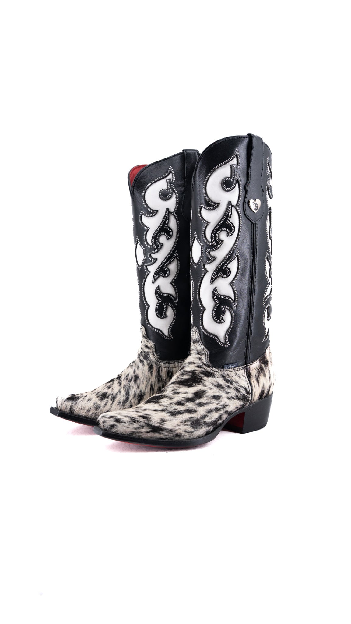 Emely Midi Cowhide Red Bottom Snip Toe Cowgirl Boot  Size 8.5 Box CW106