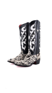 Emely Midi Cowhide Red Bottom Snip Toe Cowgirl Boot  Size 8.5 Box CW106