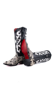 Emely Midi Cowhide Red Bottom Snip Toe Cowgirl Boot  Size 8.5 Box CW106