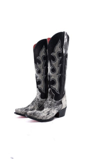 Marisol Tall Cowhide Red Bottom Snip Toe Cowgirl Boot Size 7 Box CW108