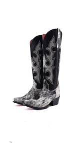Marisol Tall Cowhide Red Bottom Snip Toe Cowgirl Boot Size 7 Box CW108