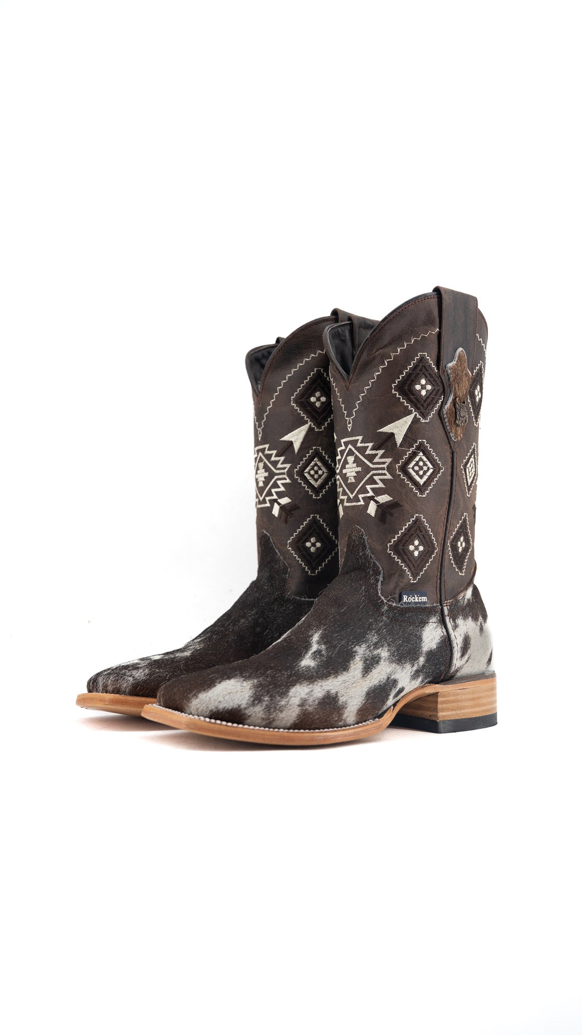 Men's Cowhide Square Toe Cowboy Boot Size 7 Box QM161 FINAL SALE