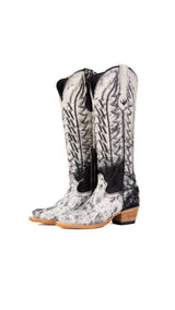 Carmina Tall Cowhide Snip Toe Cowgirl Boot Size 5 Box EU1