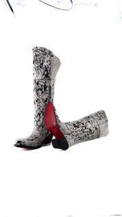 Blanca J Cowhide Knee High Snip Toe Cowgirl Boot Size 7 Box CW109