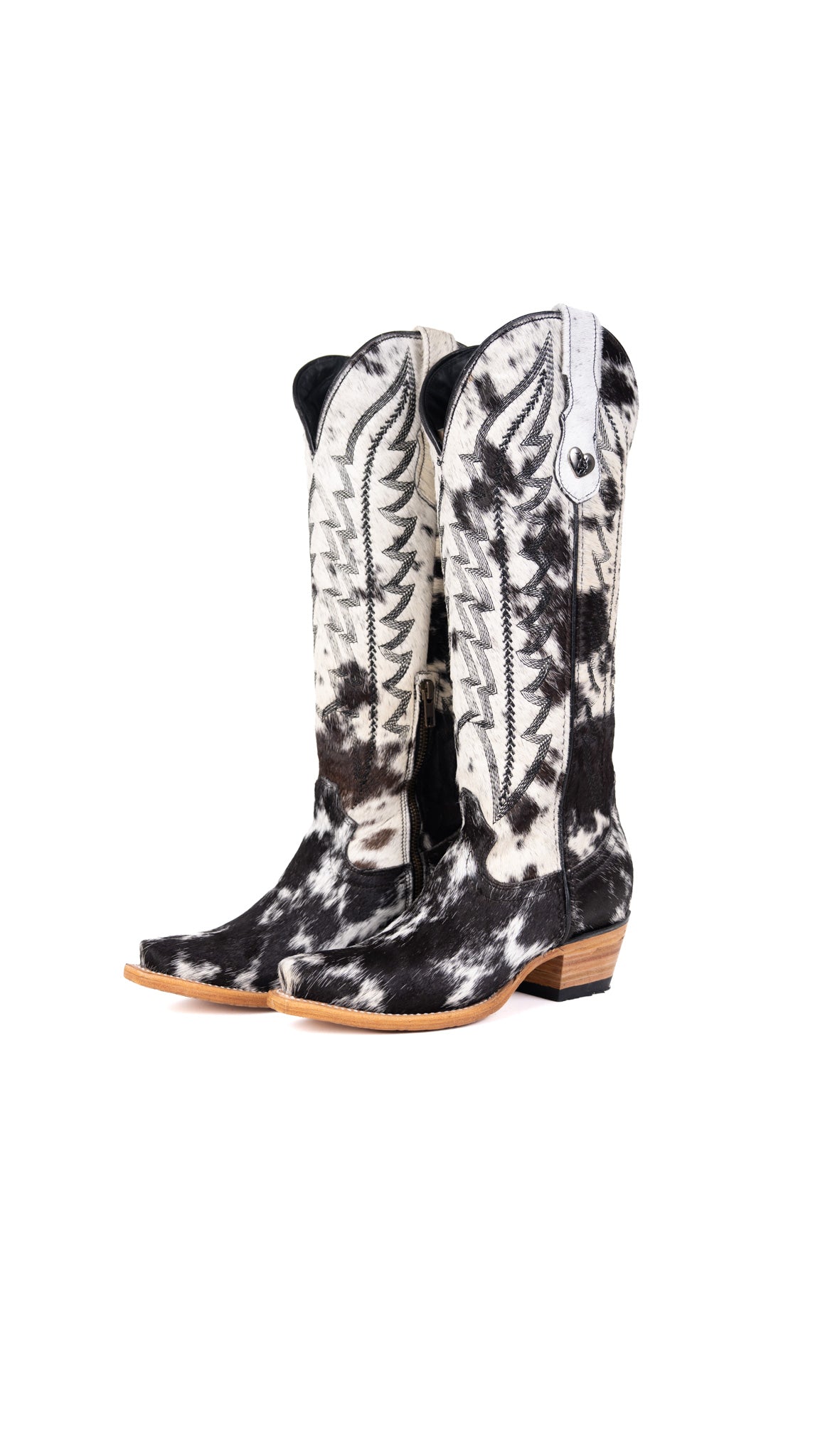 Carmina Tall Cowhide Snip Toe Cowgirl Boot Size 6 Box EU2