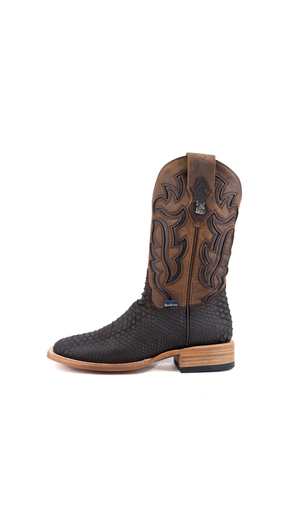 Bruce Matte Python Square Toe Cowboy Boot
