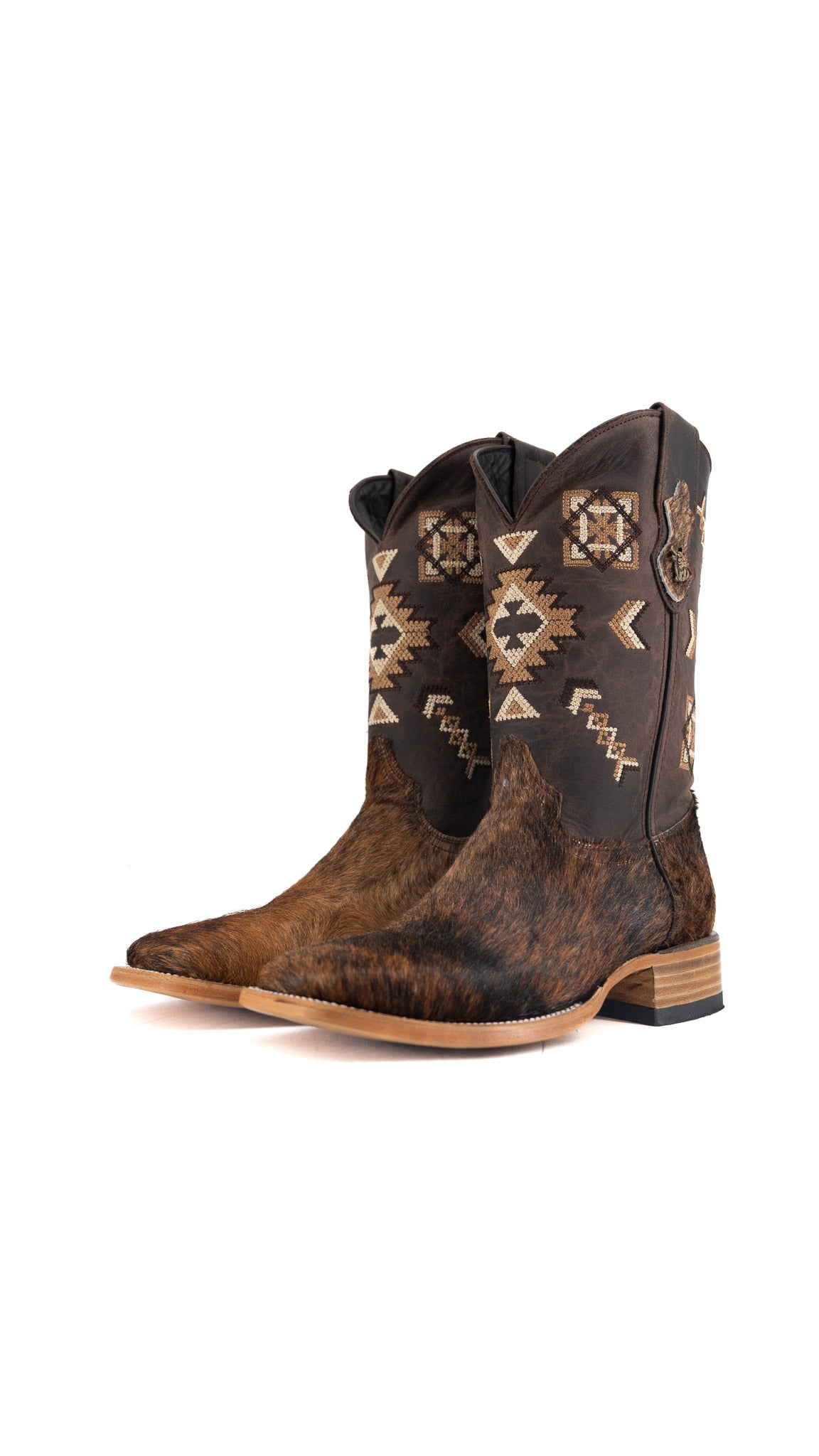 Men's Cowhide Square Toe Cowboy Boot Size 8.5 Box QM175 FINAL SALE