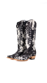Carmina Tall Cowhide Snip Toe Cowgirl Boot Size 8.5 Box EU20