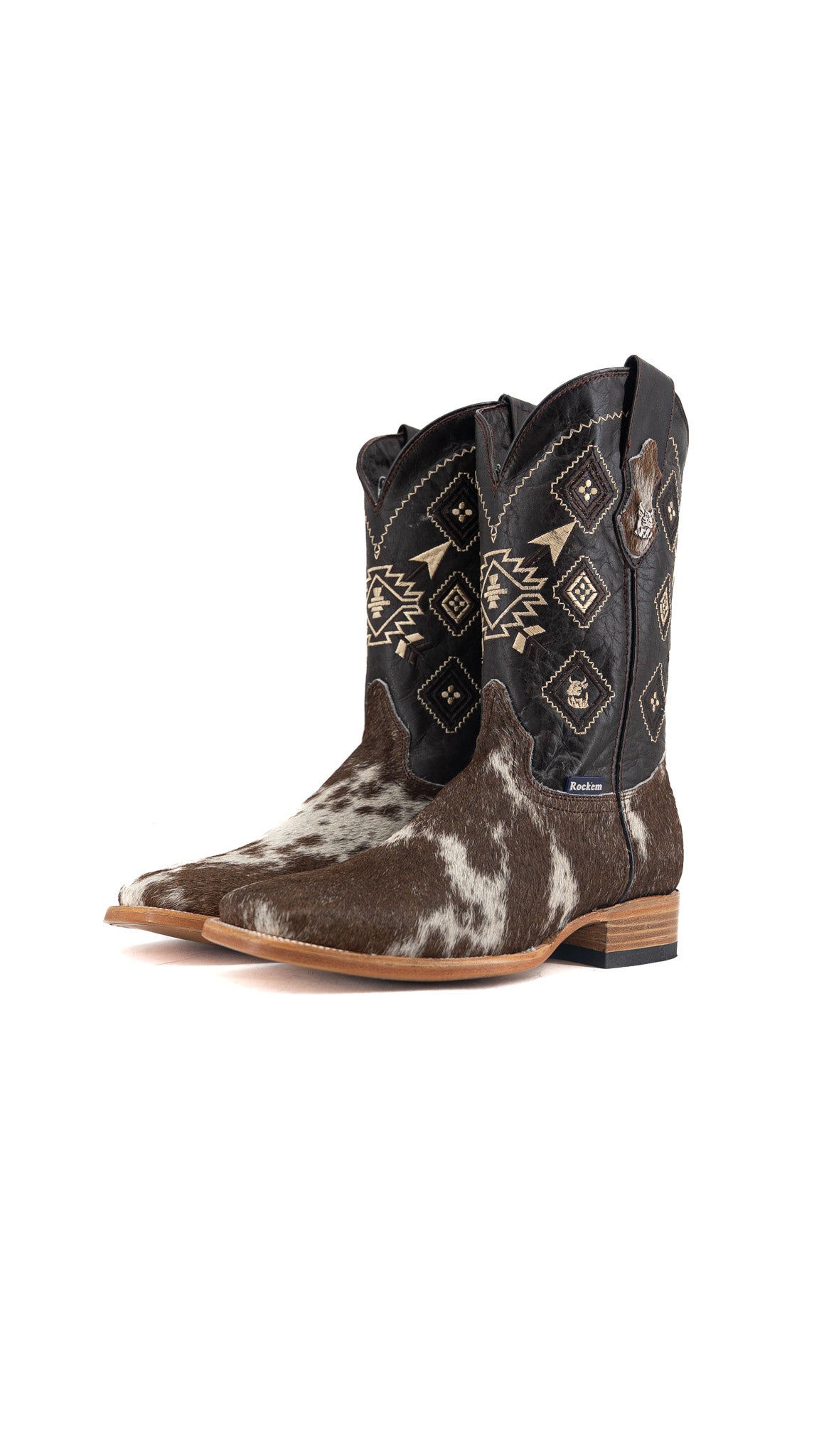 Men's Cowhide Square Toe Cowboy Boot Size 10 Box QM185 FINAL SALE