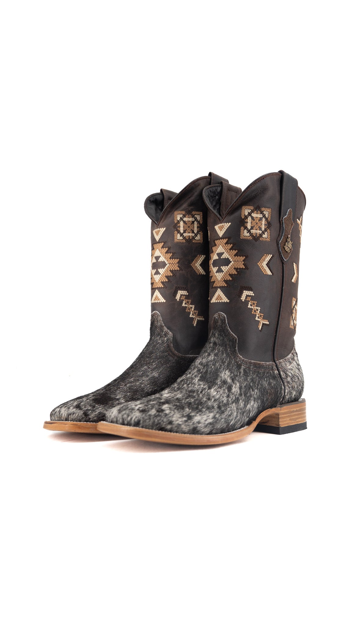 Men's Cowhide Square Toe Cowboy Boot Size 10.5 Box QM193 FINAL SALE