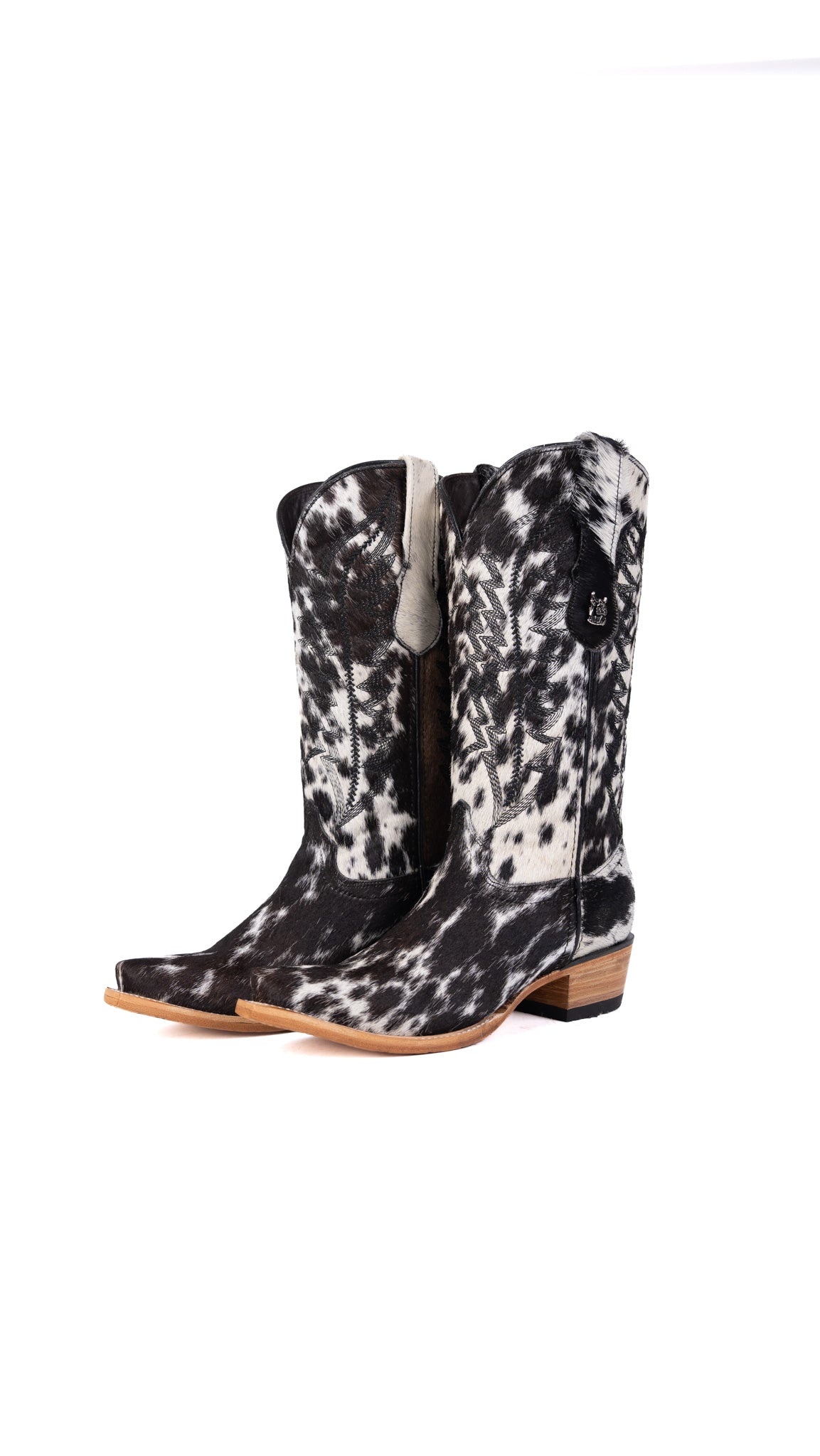 Carmina Cowhide Snip Toe Cowgirl Boot Size 7.5 Box EU34