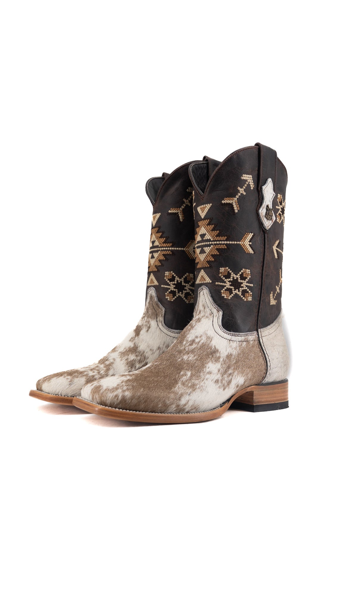 Men's Cowhide Square Toe Cowboy Boot Size 10.5 Box QM196 FINAL SALE