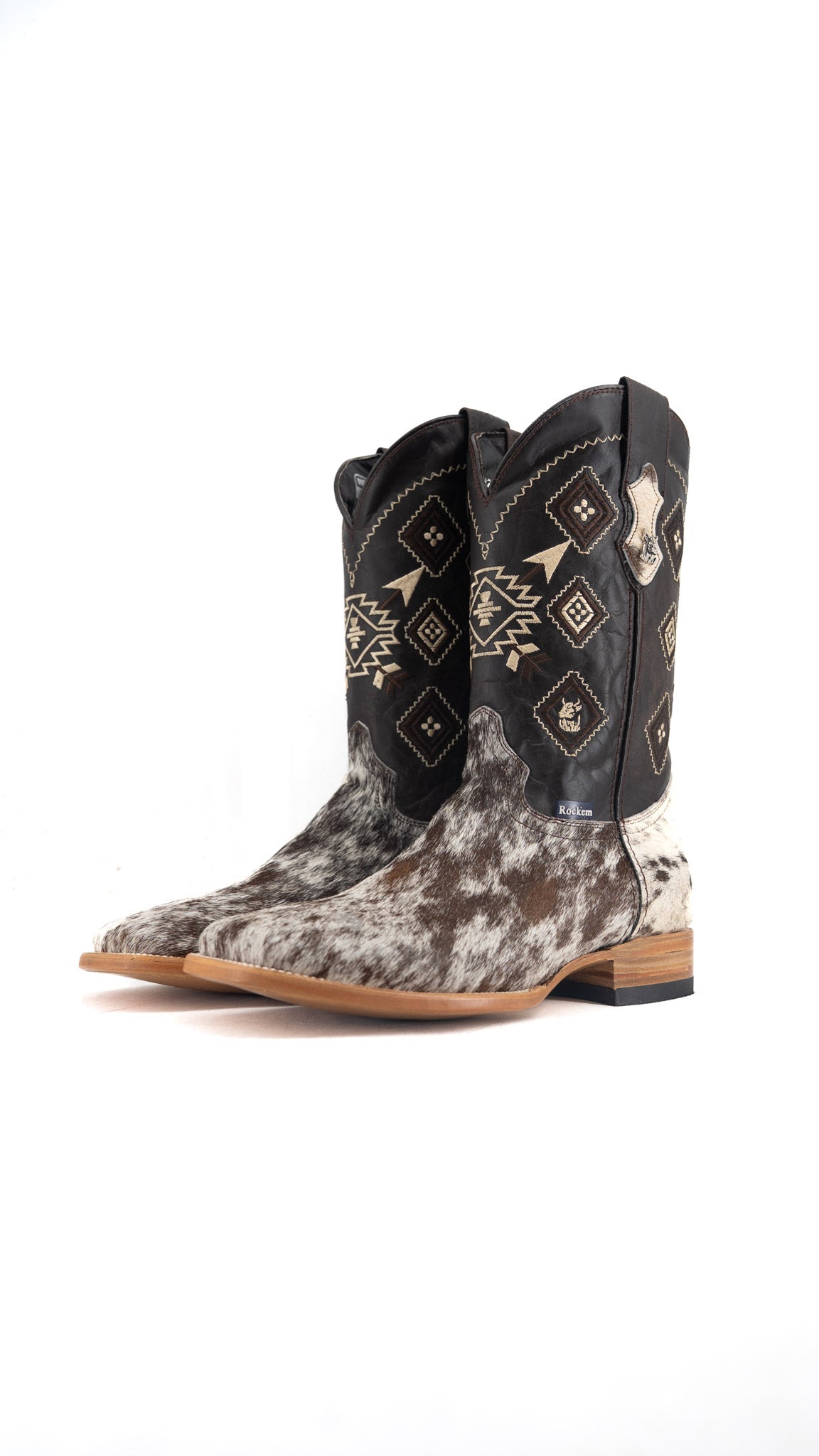 Men's Cowhide Square Toe Cowboy Boot Size 11 Box QM199 FINAL SALE