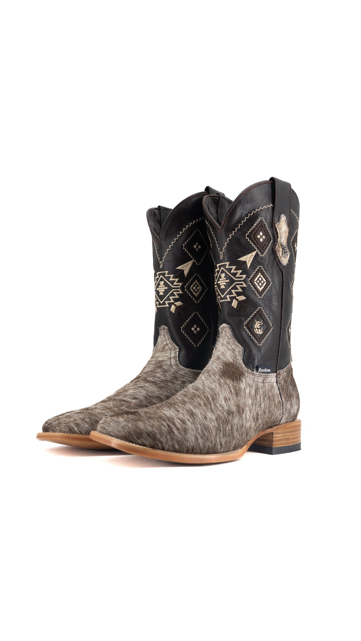 Men's Cowhide Square Toe Cowboy Boot Size 12 Box QM200 FINAL SALE
