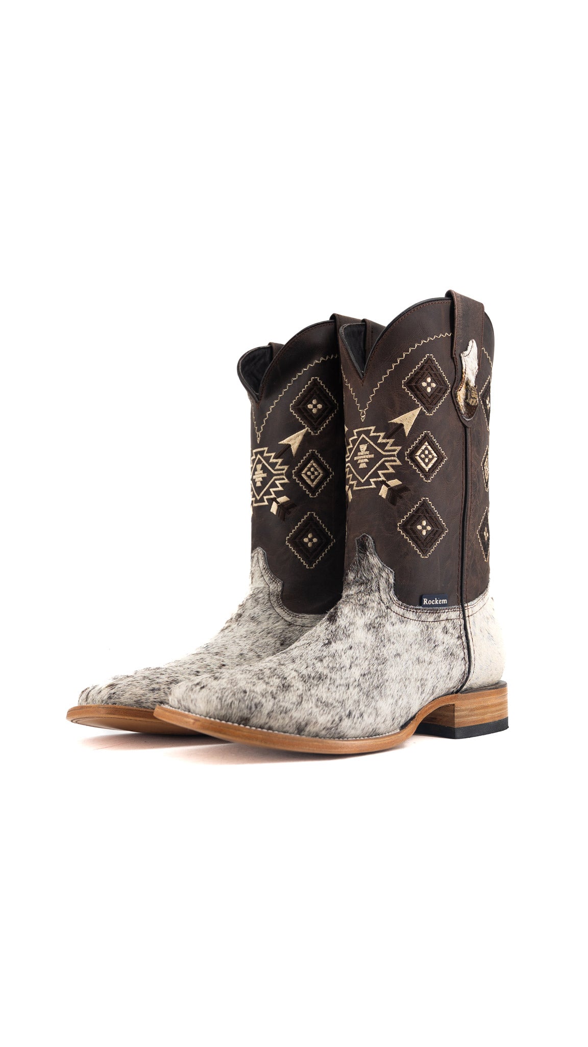 Men's Cowhide Square Toe Cowboy Boot Size 12 Box QM201 FINAL SALE