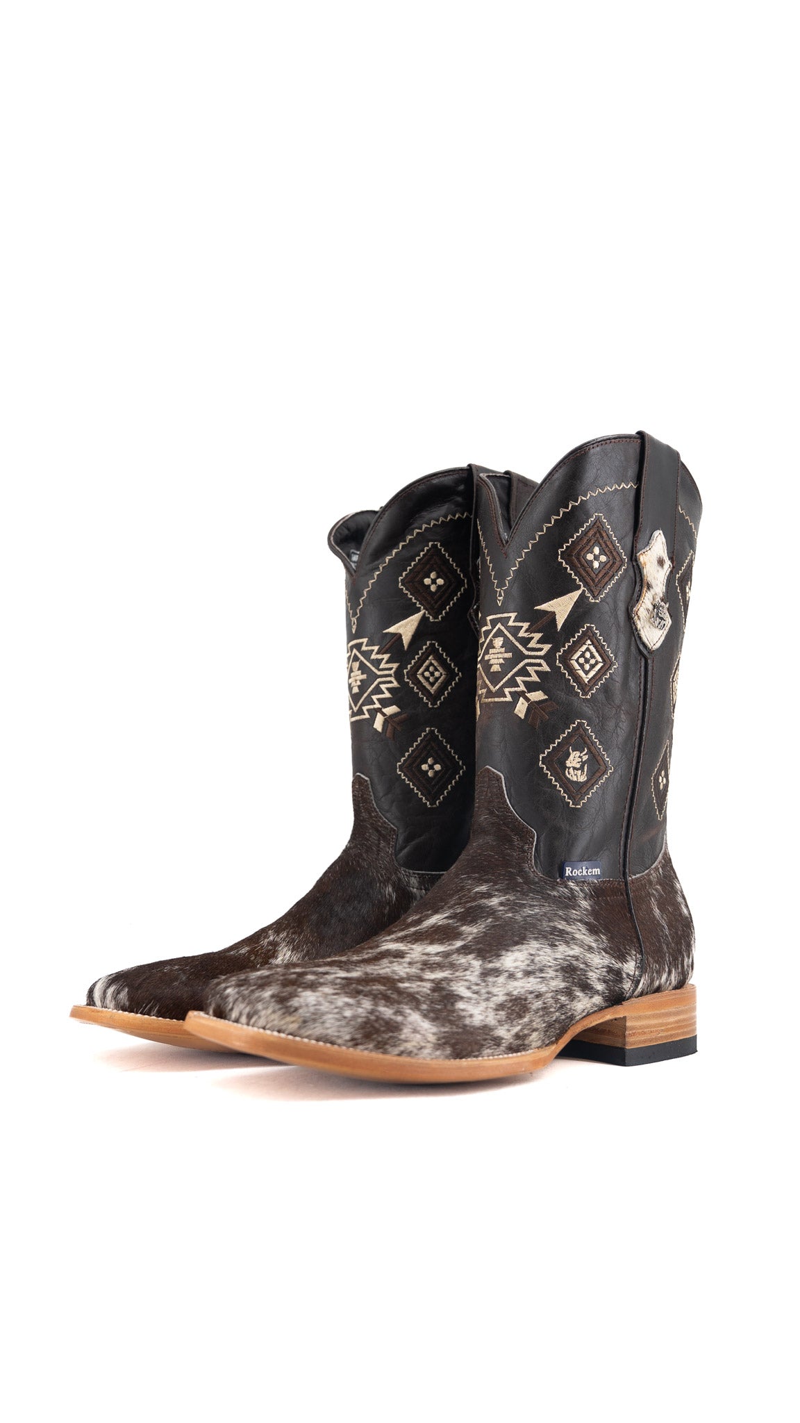Men's Cowhide Square Toe Cowboy Boot Size 12 Box QM202 FINAL SALE