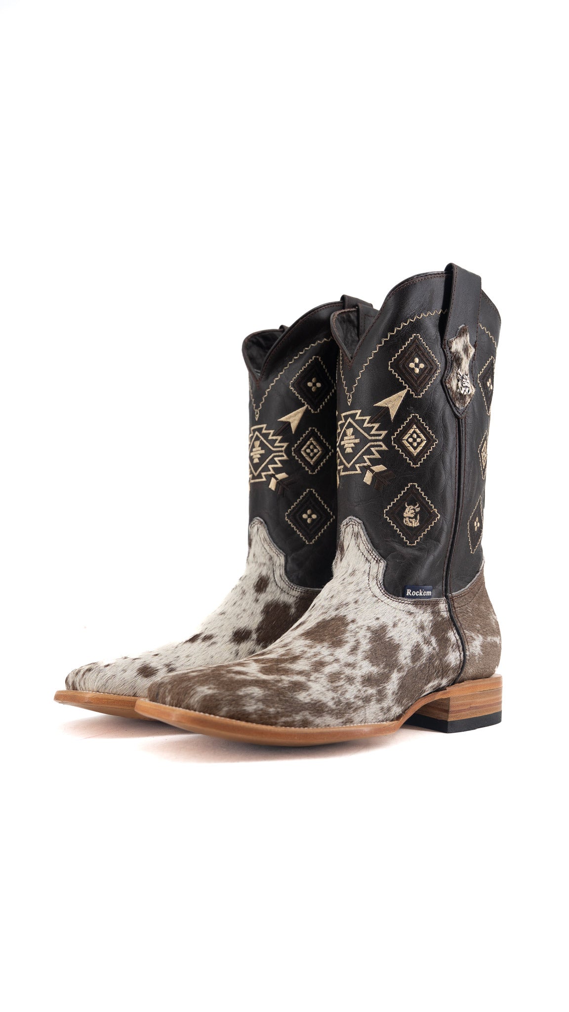 Men's Cowhide Square Toe Cowboy Boot Size 12 Box QM205 FINAL SALE