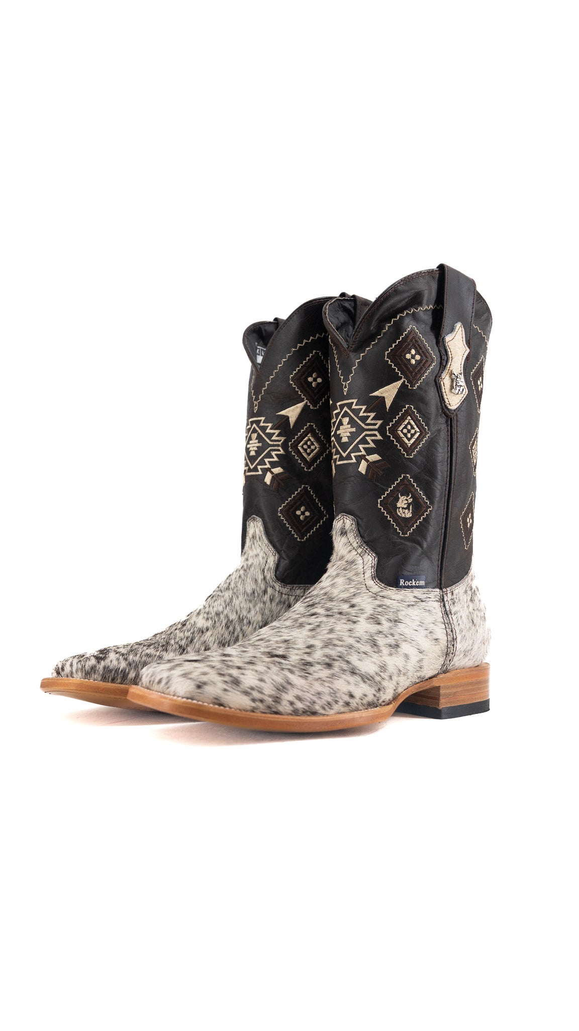 Men's Cowhide Square Toe Cowboy Boot Size 12 Box QM208 FINAL SALE