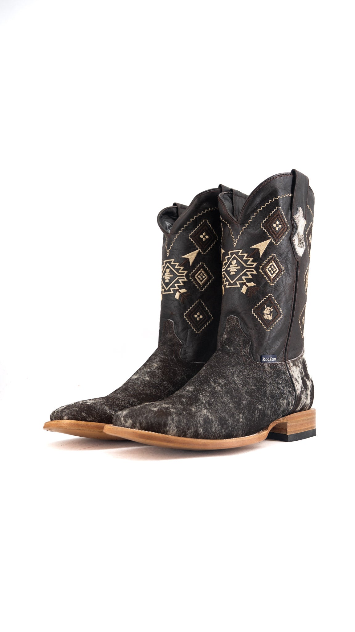 Men's Cowhide Square Toe Cowboy Boot Size 12 Box QM209 FINAL SALE