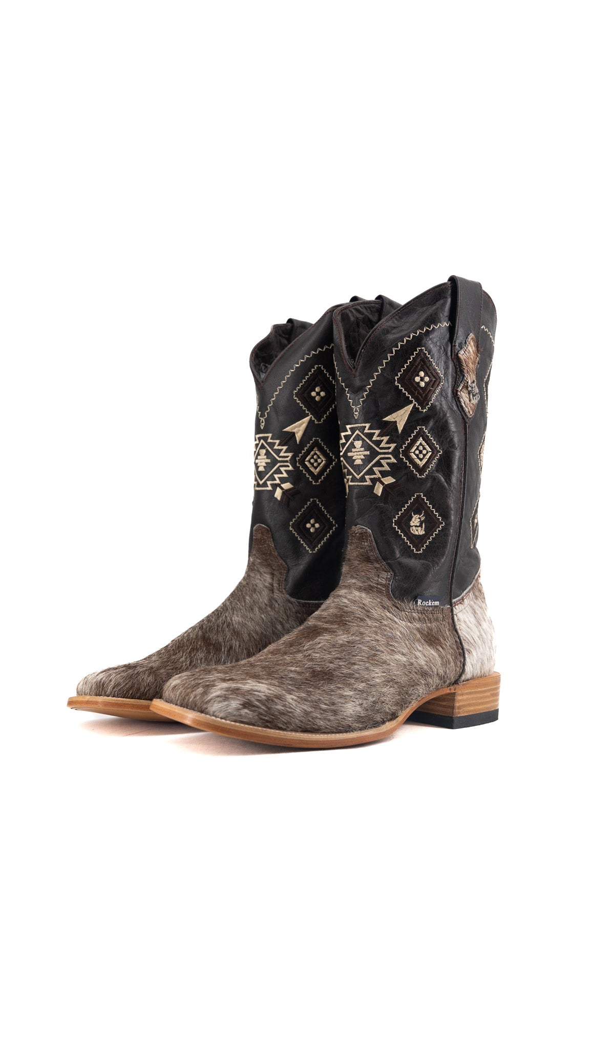 Men's Cowhide Square Toe Cowboy Boot Size 13 Box QM213 FINAL SALE