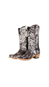 Katherine Snip Toe Cowhide Cowgirl Boot Size 6 Box EU51