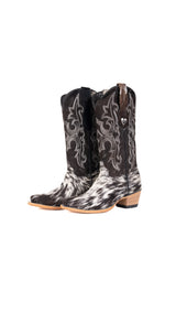 Katherine Snip Toe Cowhide Cowgirl Boot Size 6 Box EU52