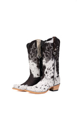 Katherine Snip Toe Cowhide Cowgirl Boot Size 7 Box EU55