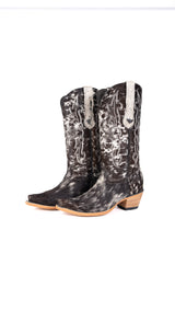 Katherine Snip Toe Cowhide Cowgirl Boot Size 8.5 Box EU58
