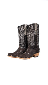 Katherine Snip Toe Cowhide Cowgirl Boot Size 8.5 Box EU59
