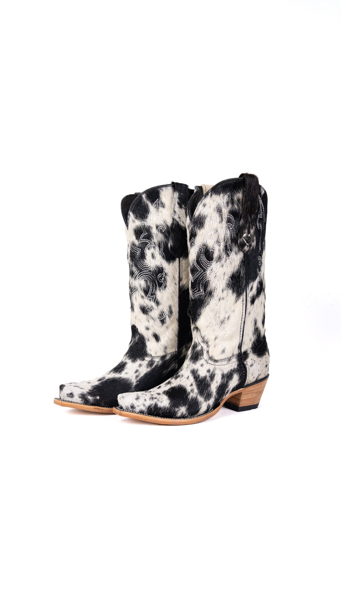 Katherine Snip Toe Cowhide Cowgirl Boot Size 10 Box EU61