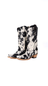 Katherine Snip Toe Cowhide Cowgirl Boot Size 10 Box EU61