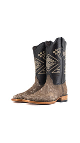 Women's Cowhide Square Toe Cowgirl Boot Size 8.5 Box TW27 FINAL SALE