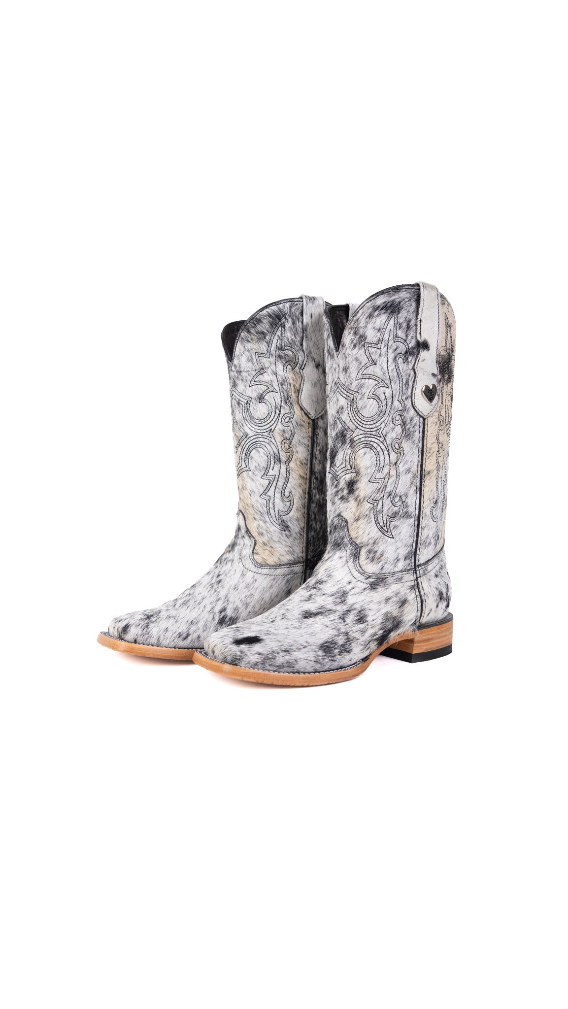 Katherine Square Toe Cowhide Cowgirl Boot Size 8 Box EU73