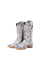 Katherine Square Toe Cowhide Cowgirl Boot Size 8 Box EU73