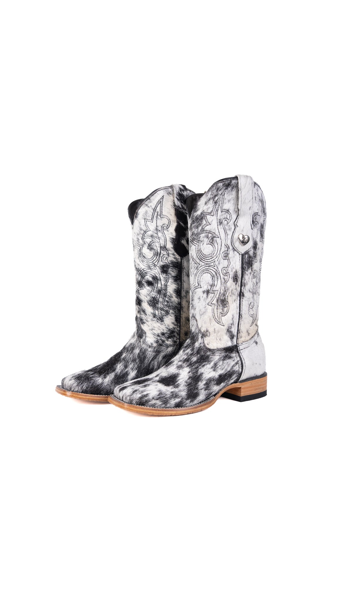 Katherine Square Toe Cowhide Cowgirl Boot Size 8 Box EU74