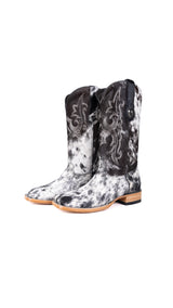 Katherine Square Toe Cowhide Cowgirl Boot Size 8.5 Box EU75