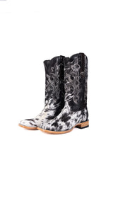 Katherine Square Toe Cowhide Cowgirl Boot Size 9 Box EU76