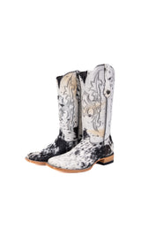 Katherine Square Toe Cowhide Cowgirl Boot Size 9 Box EU77