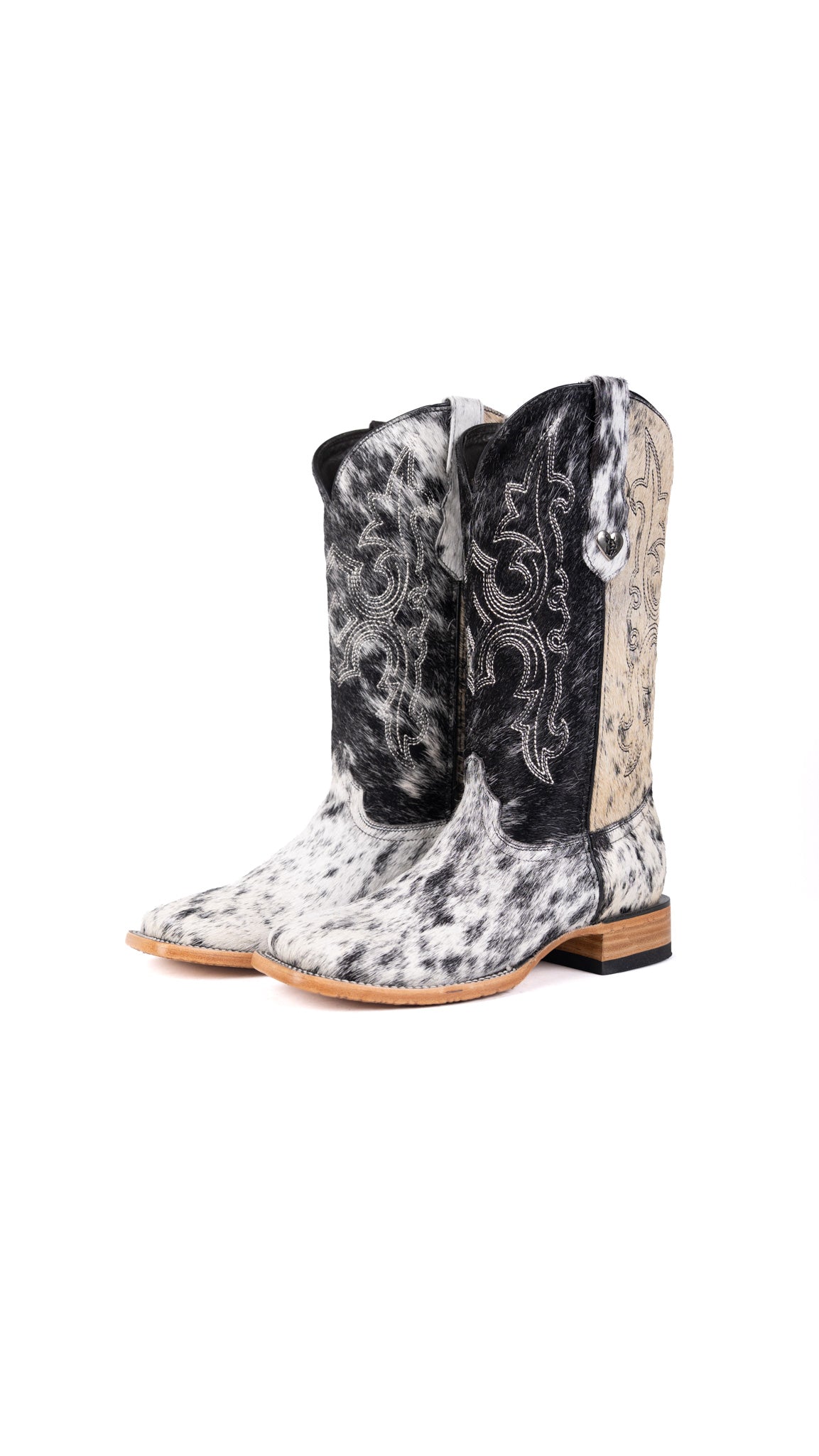 Katherine Square Toe Cowhide Cowgirl Boot Size 9.5 Box EU78