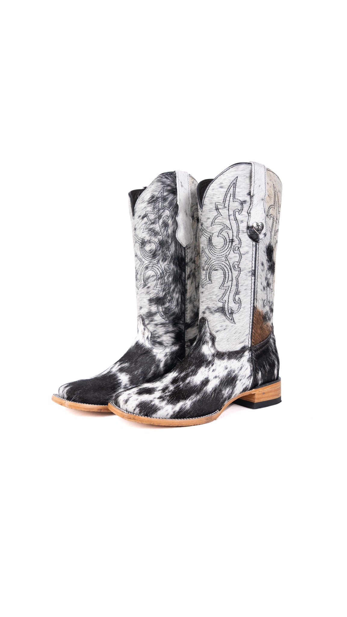 Katherine Square Toe Cowhide Cowgirl Boot Size 10 Box EU81