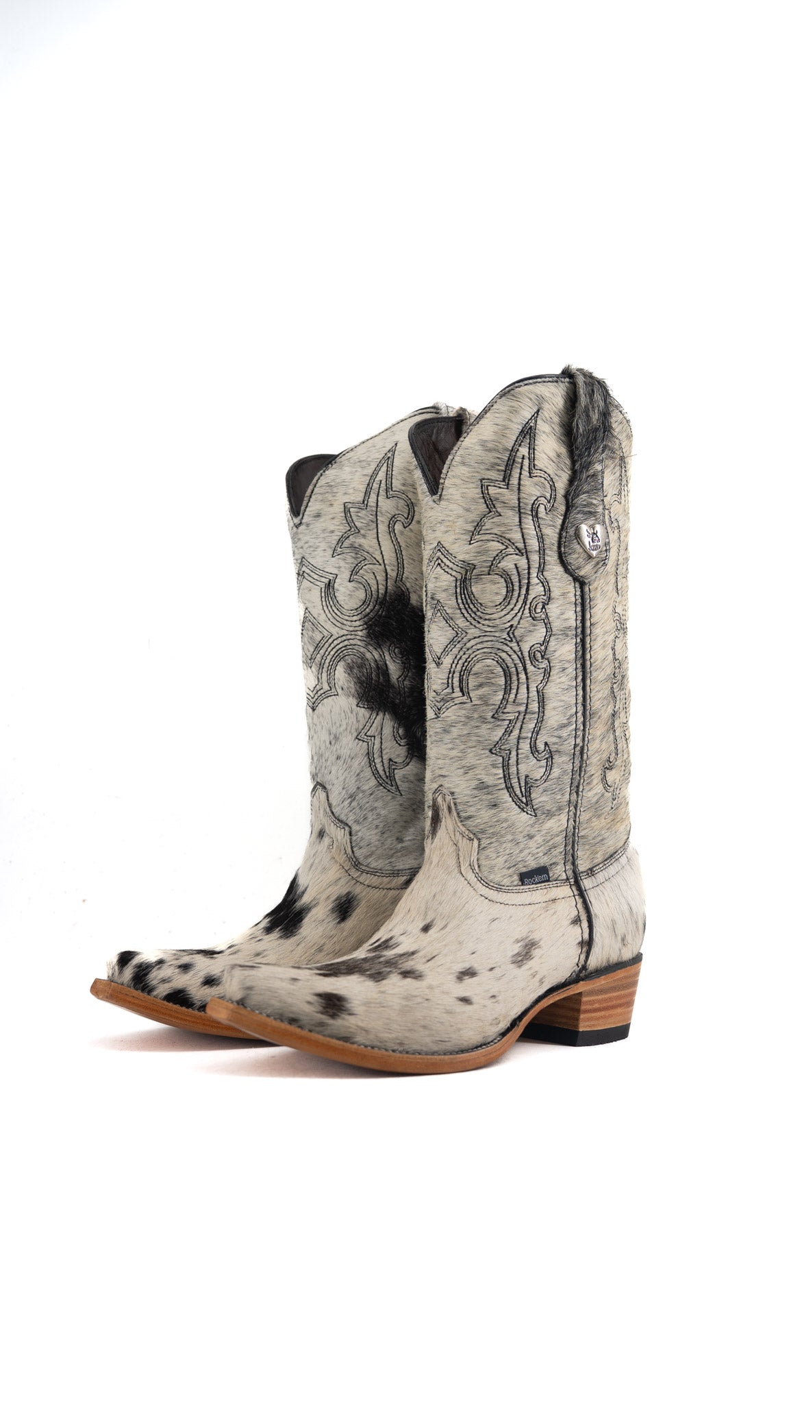 Katherine Cowhide Snip Toe Cowgirl Boot Size 9 Box TW64 FINAL SALE