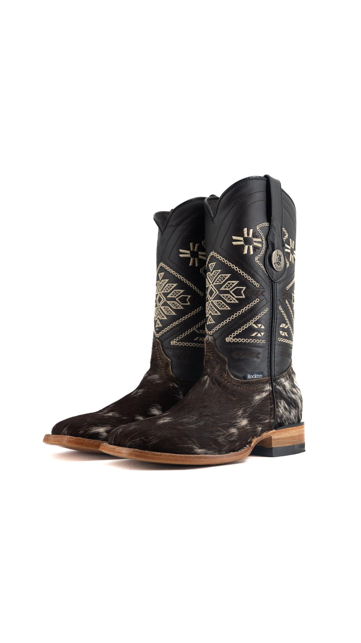 Women's Cowhide Square Toe Cowgirl Boot Size 5.5 Box TW67 FINAL SALE