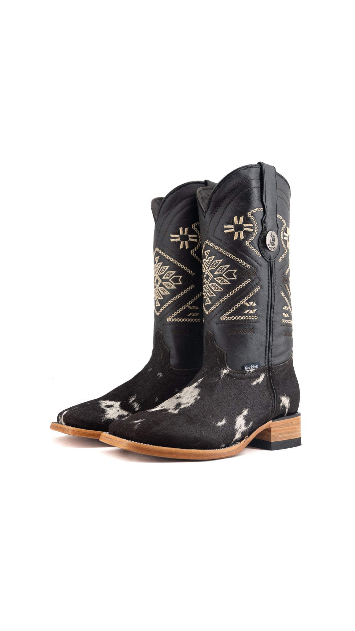 Women's Cowhide Square Toe Cowgirl Boot Size 8 Box TW79 FINAL SALE